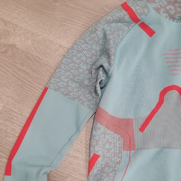 Adidas by Stella McCartney Aqua and Red Sweatshirt - Picture 8 of 12